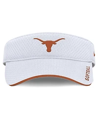 Nike Men's and Women's White Texas Longhorns 2025 Dugout Softball Ace Performance Adjustable Visor Hat
