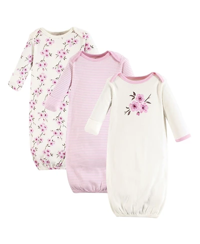 Touched by Nature Baby Girls Organic Cotton Gowns