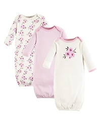 Touched by Nature Baby Girls Organic Cotton Gowns