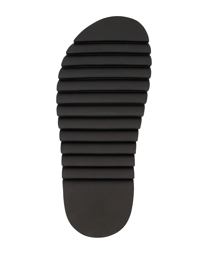 Karl Lagerfeld Paris Men's Tumbled Leather Fisherman Sandal
