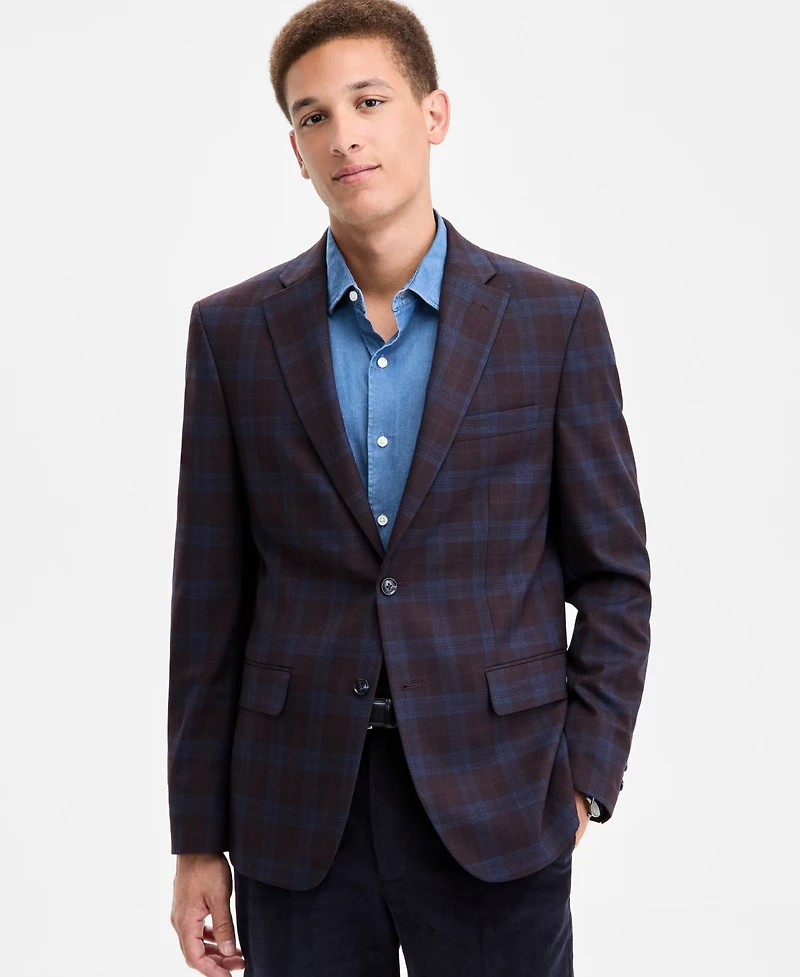Tommy Hilfiger Men's Modern-Fit Check Sport Coat