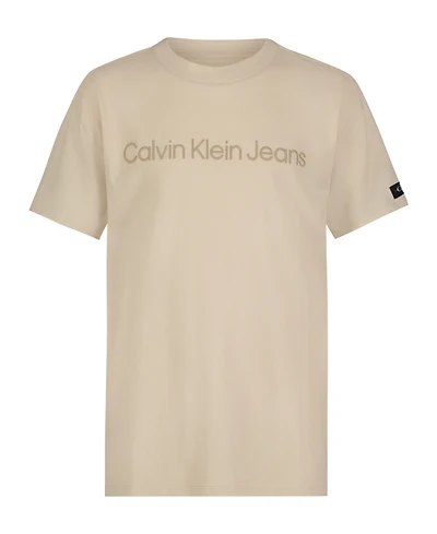Calvin Klein Big Boys Emblem Logo Short Sleeve T-Shirt