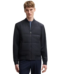 Boss by Hugo Men's Cotton-Blend Zip-Up Padded Jacket