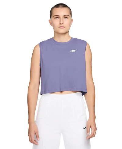 Nike Sportswear Women's Club Cotton Sleeveless Cropped Logo T-Shirt