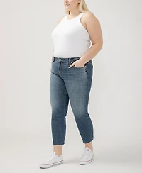 Silver Jeans Co. Plus Elyse Mid Rise Comfort Fit Ankle Straight