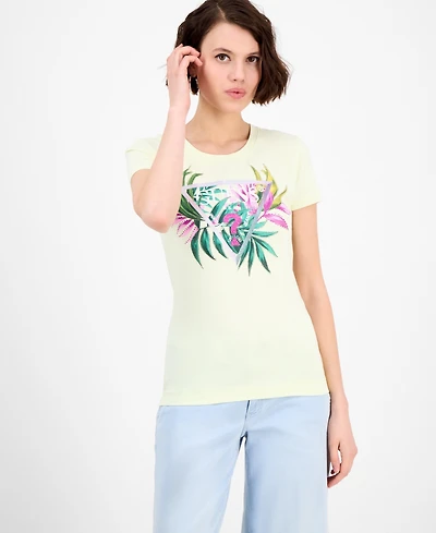 Guess Women's Embellished Graphic Print Short-Sleeve T-Shirt