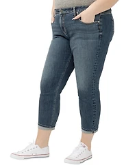 Silver Jeans Co. Plus Boyfriend Mid Rise Slim Leg