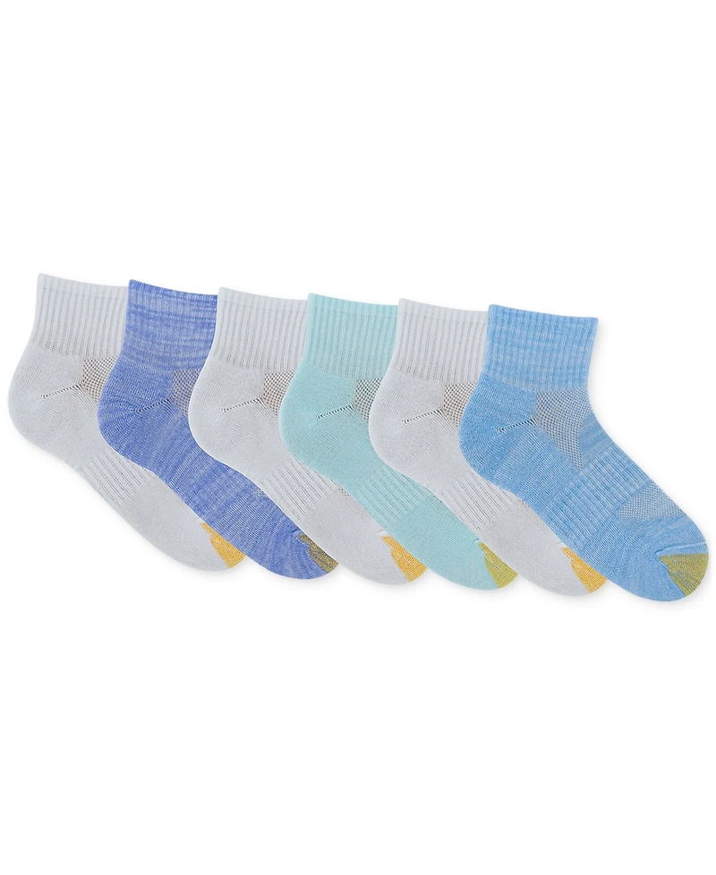 Gold Toe Women's 6-Pk. Sport Half-Cushion Quarter Socks 5825S5