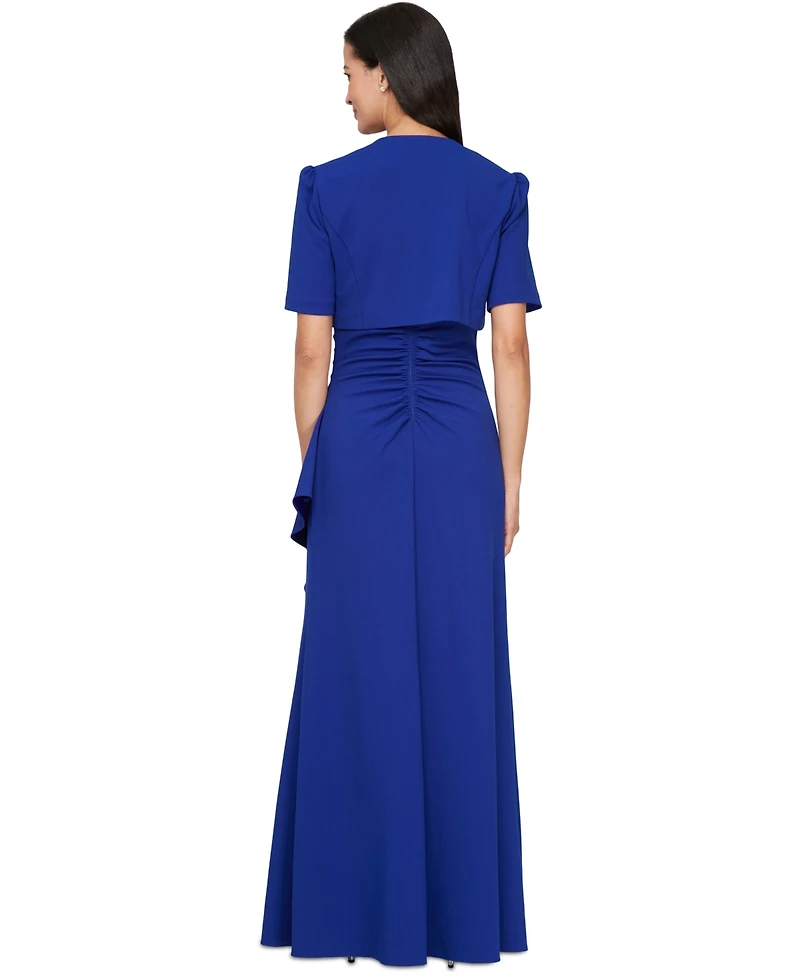 Alex Evenings Petite Embellished Ruffle-Trim Bolero Jacket & Dress