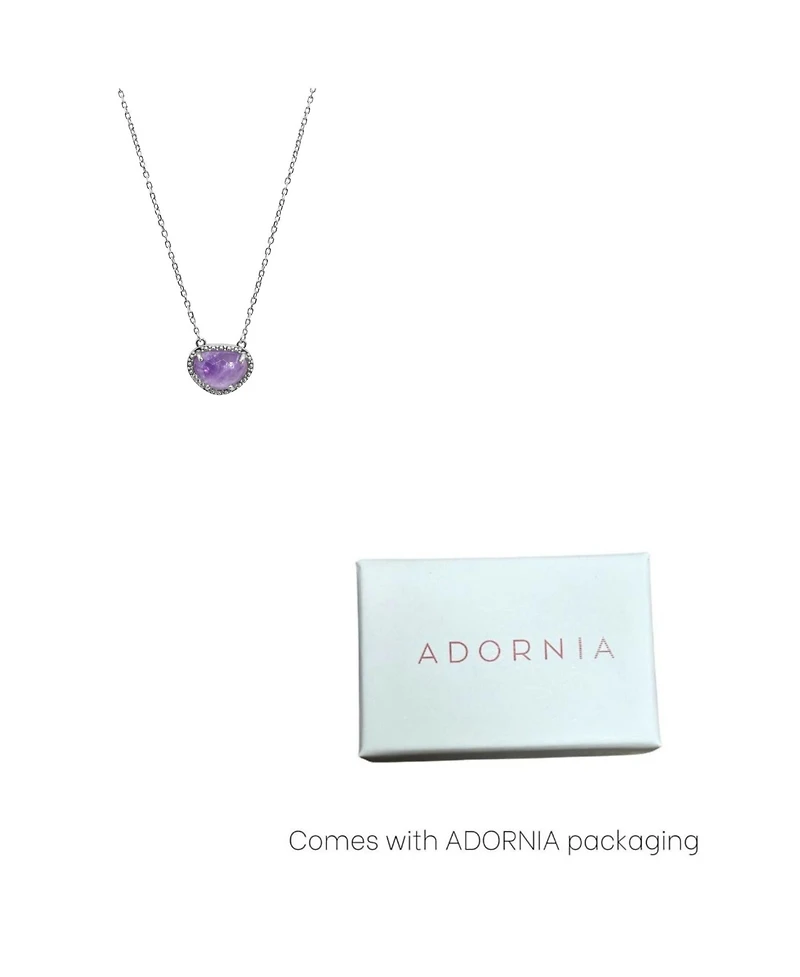 Adornia Fine Birthstone Necklace .925 sterling silver