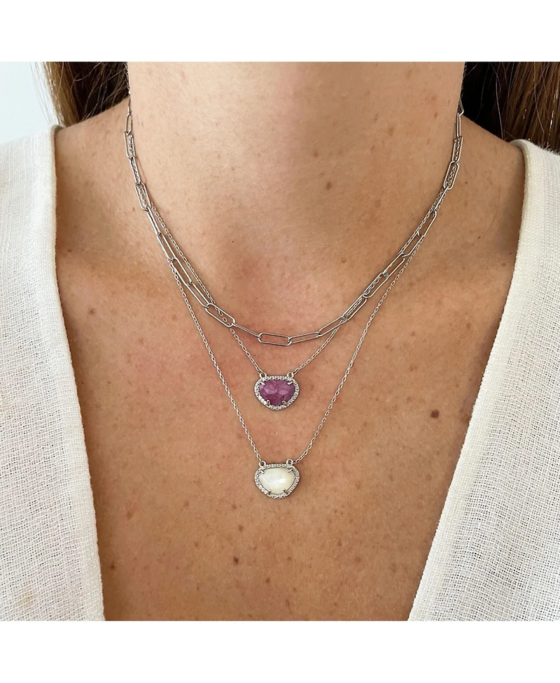 Adornia Fine Birthstone Necklace .925 sterling silver