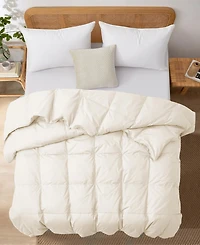 Unikome Lightweight Cotton Goose Down Fiber Comforter, Full/Queen