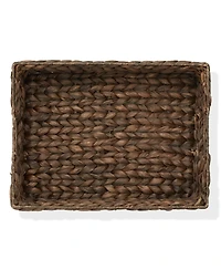Casafield (Set of 4) Water Hyacinth 12-1/2"x17"x5" Pantry Baskets w/ Chalkboard Labels and Marker