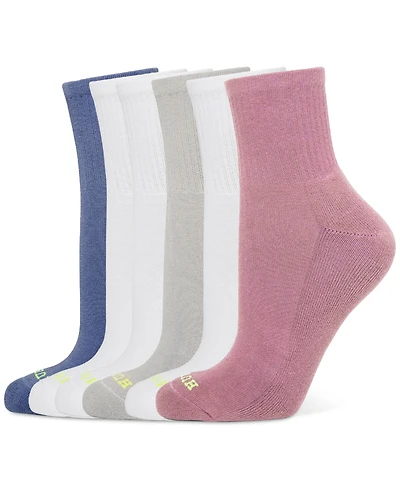 Hue Women's Mini Crew 6 Pack Socks U10227