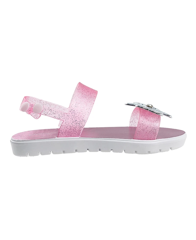 Bebe Little Girls Sparkly Summer with Rhinestone and Bow Sandals