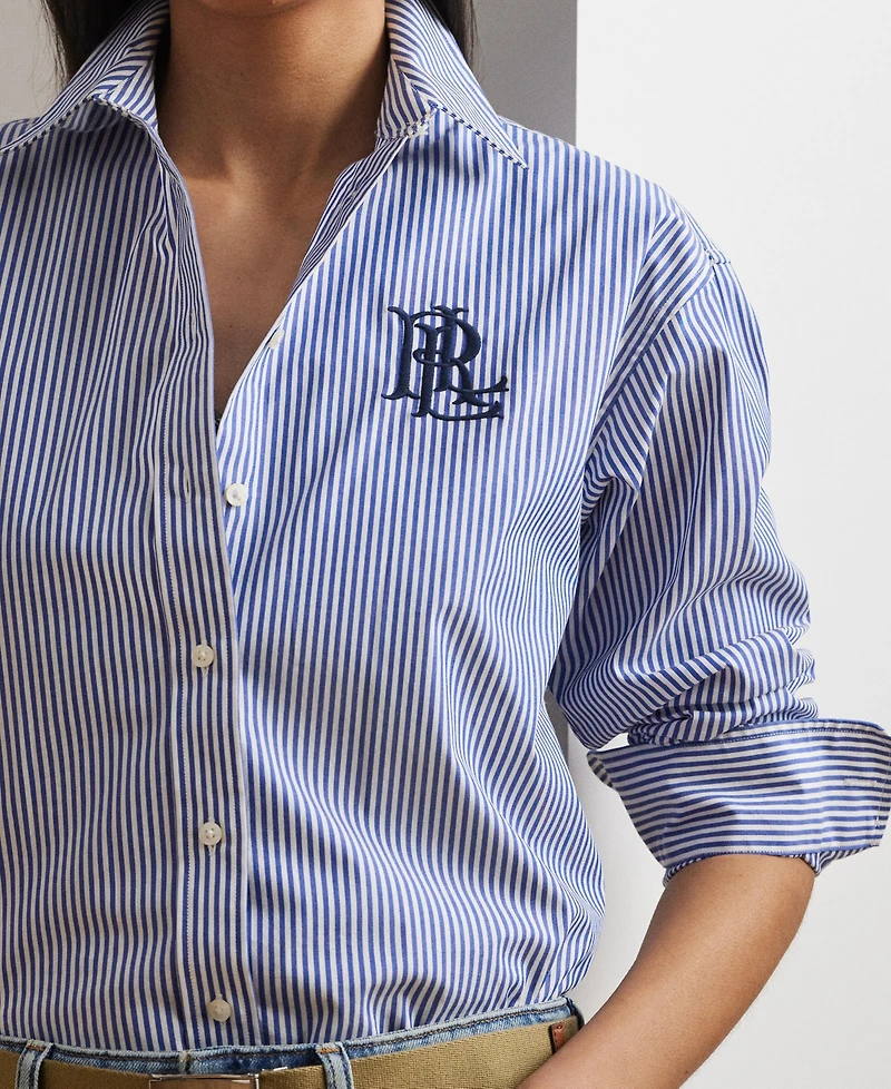 Lauren Ralph Women's Striped Long-Sleeve Shirt