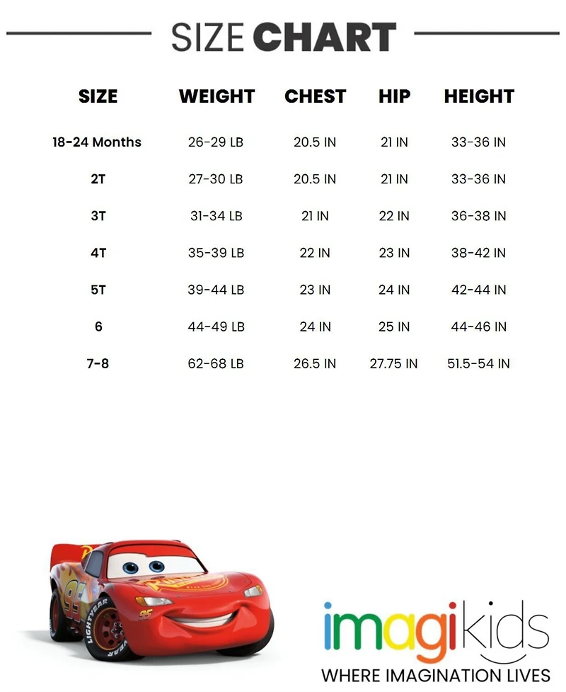 Cars Baby Boys Disney Pixar Tow Mater Lightning McQueen 3 Pack T-Shirts to