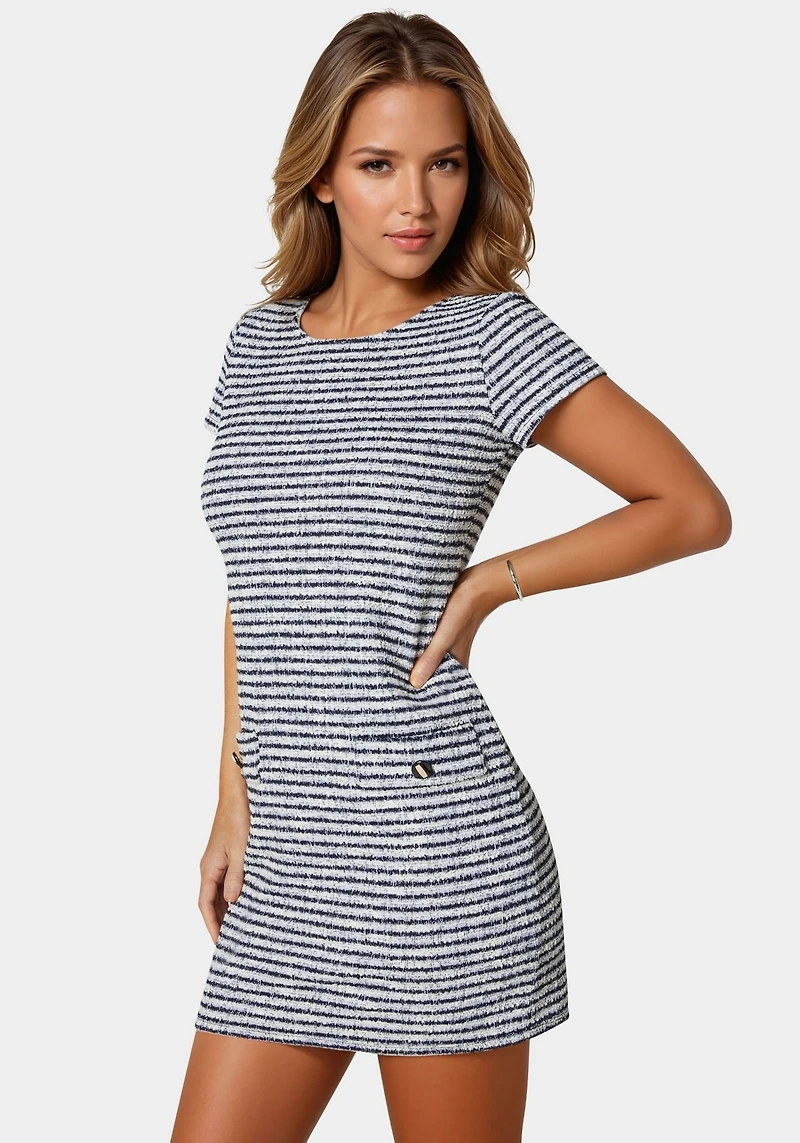 Bebe Women's Tweed T Shirt Dress