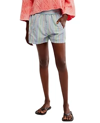 Free People Women's Get Free Striped Pull On Shorts