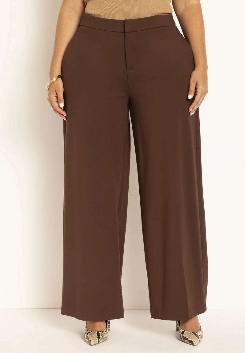 Eloquii Women's Tall The Ultimate Stretch Wide Leg Pant