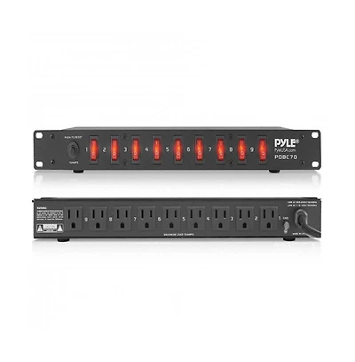 Pyle 15 Amp Power Supply Control Unit – Rack Mountable with 9 Outlets (1800VA)