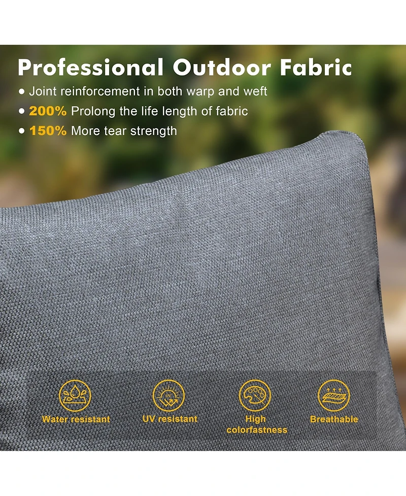 Xizzi 5 Piece Patio Furniture, Outdoor Furniture Sets, Modern Wicker Sectional and 2 Pillows, All Weather Garden Sofa, Backyard,