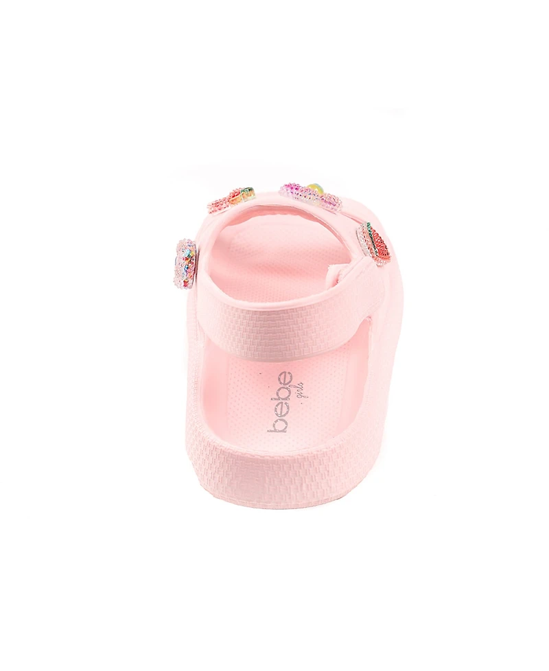 Bebe Little Girls Cute and Comfortable Summer with Charms Sandals