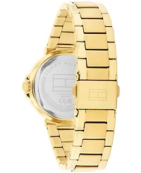 Tommy Hilfiger Women's Quartz Gold-Tone Stainless Steel Bracelet Watch, 34mm