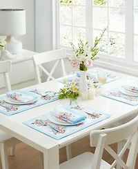 Elrene Rose Cottage Engineered Placemats, Set of 4