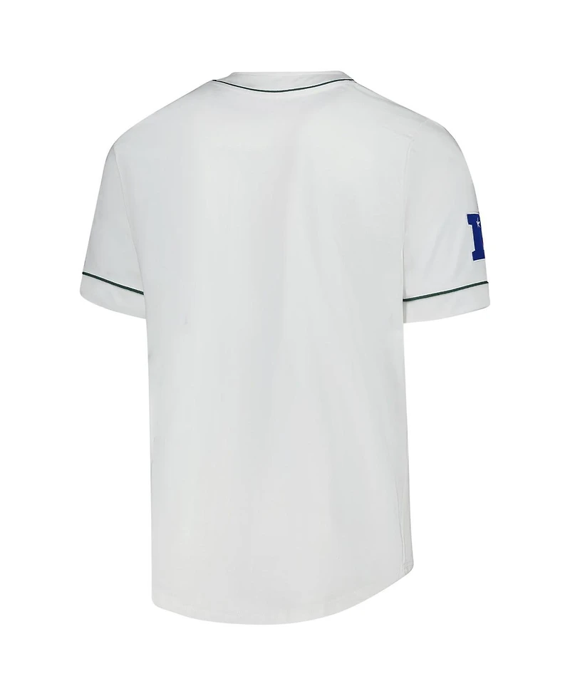 Starter Men's White Green Bay Packers Relay Full-Button Baseball Jersey