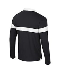 Colosseum Men's Black Iowa Hawkeyes Too Cool For School Long Sleeve Polo Shirt