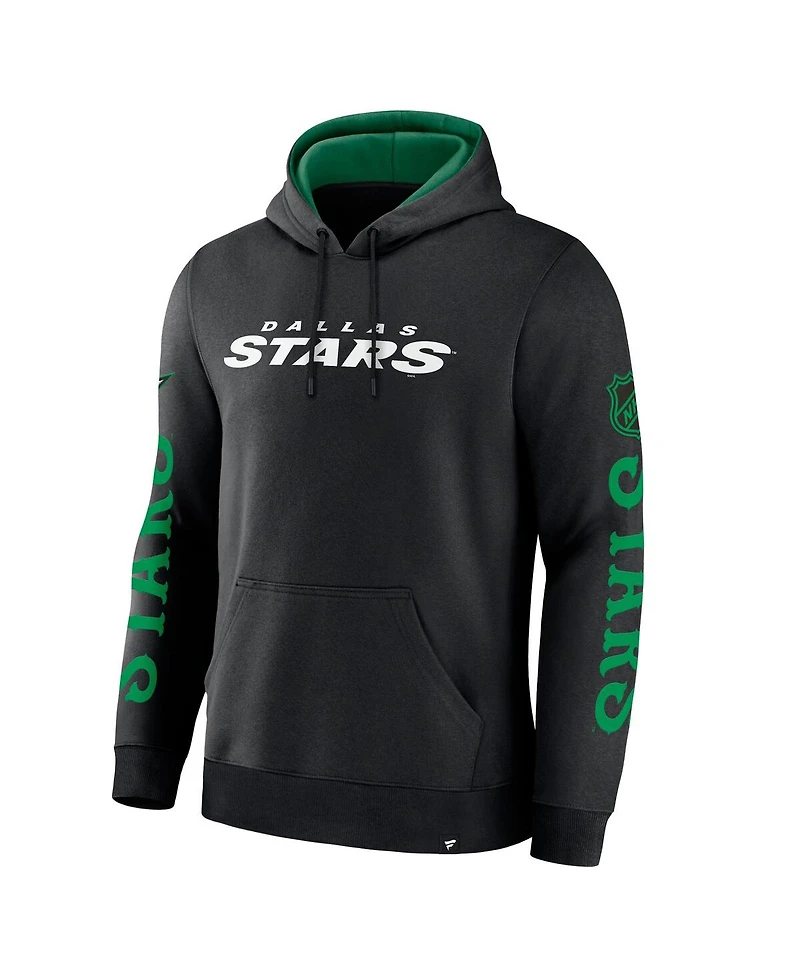 Fanatics Men's Black Dallas Stars Big City Legacy Fleece Pullover Hoodie