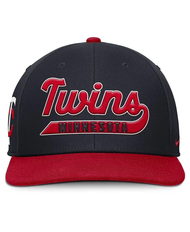Nike Men's Navy/Red Minnesota Twins Pro Performance Snapback Hat