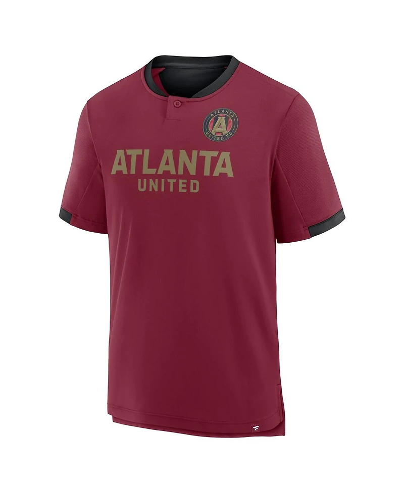 Fanatics Men's Red Atlanta United Fc Stoppage Time Striker T-Shirt