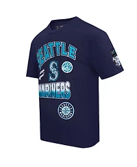 Pro Standard Men's Navy Seattle Mariners Turn It Up Dropped Shoulder T-Shirt