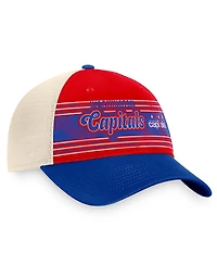 Fanatics Men's Red/Blue Washington Capitals Heritage Vintage Trucker Adjustable Hat