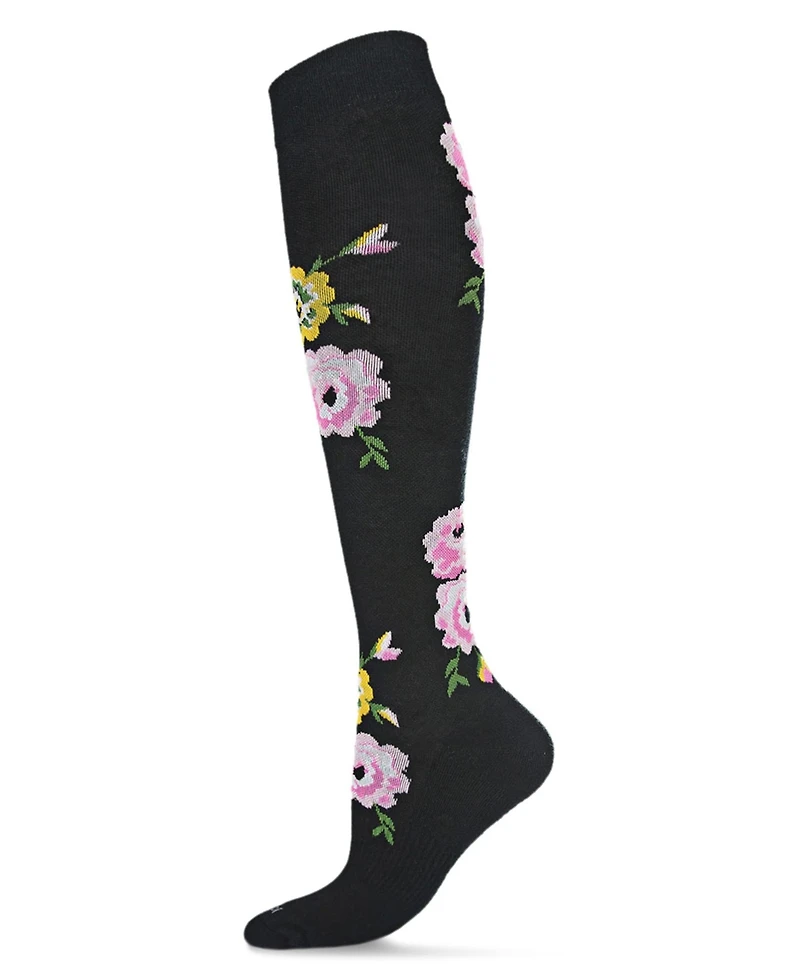 MeMoi Women's Bloom 8-15mmHg Graduated Compression Socks MFY06342