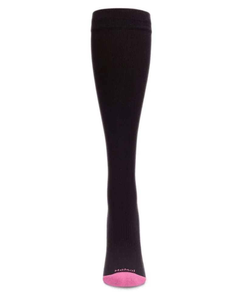 MeMoi Women's Unisex Solid Nylon 15-20mmHg Graduated Compression Socks UOY07412