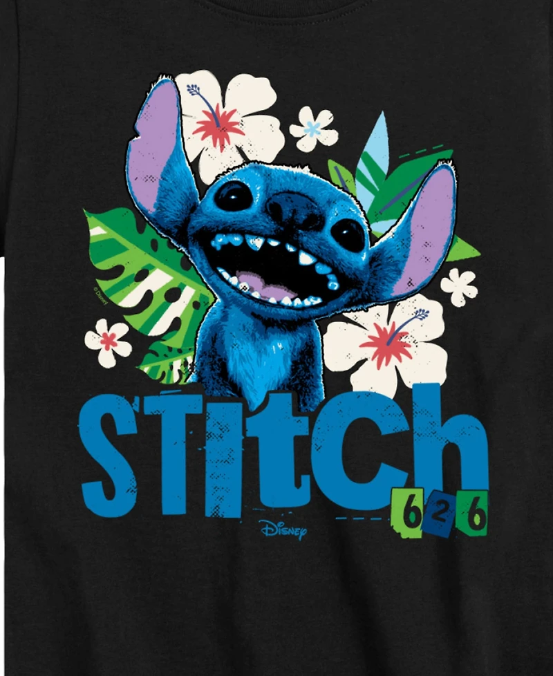 Lilo & Stitch Big Boys Live Action Flowers Graphic T-Shirt