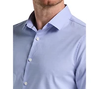 Perry Ellis Men's Slim Fit Long Sleeve Button-Front Dobby Cotton Shirt