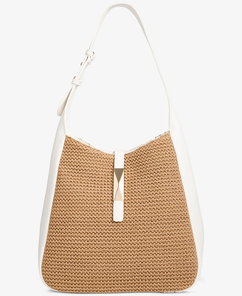 I.n.c. International Concepts Salee Straw Shoulder Bag, Exclusively at Macy's