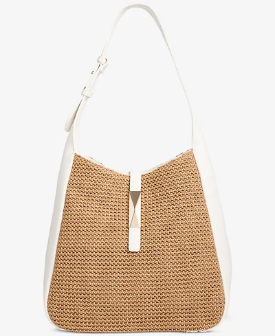 I.n.c. International Concepts Salee Straw Shoulder Bag, Exclusively at Macy's