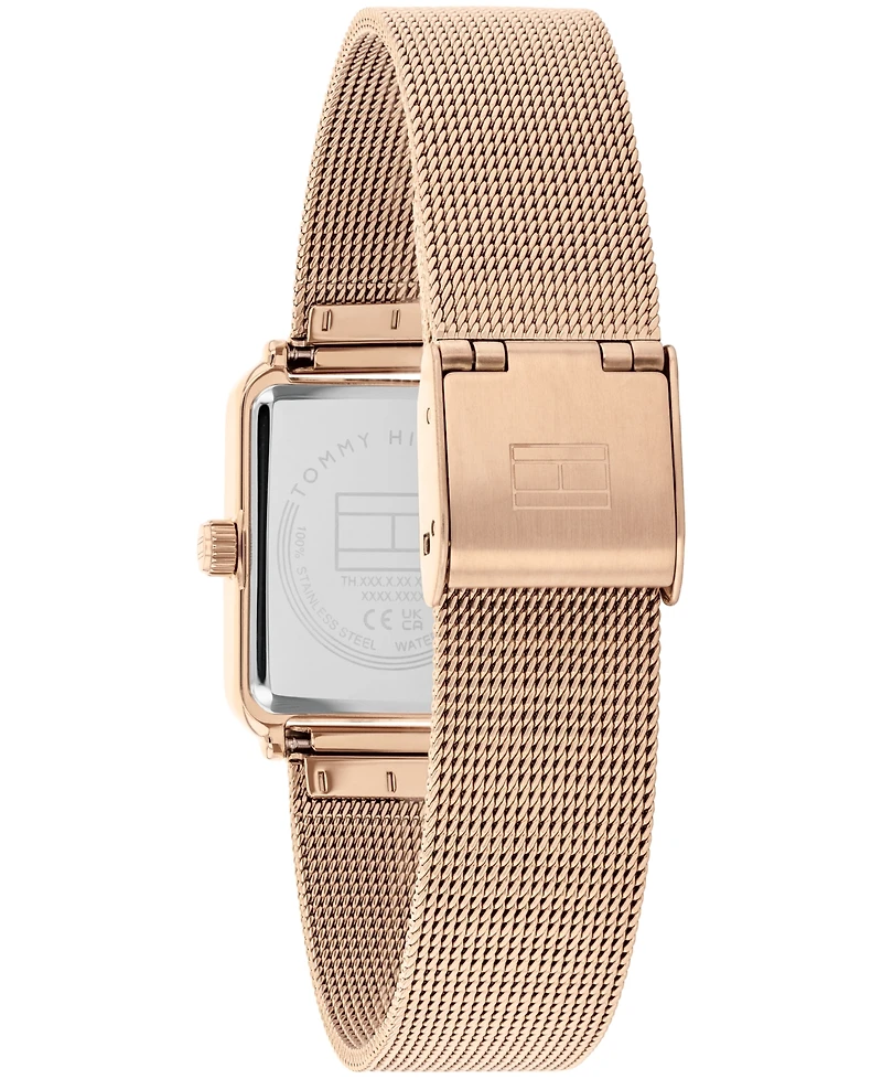 Tommy Hilfiger Women's Quartz Carnation Gold-Tone Stainless Steel Bracelet Watch, 21.3mm
