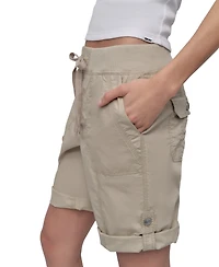 Dkny Sport Women's Smocked-Waist Convertible Shorts