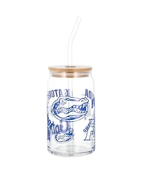 Indigo Falls Florida Gators 16oz. Can Glass with Straw