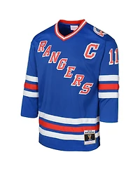 Outerstuff Big Boys and Girls Mark Messier Royal New York Rangers Power Play 2.0 Player with Captain Patch Jersey