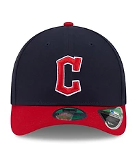 New Era Men's Navy Cleveland Guardians Player Replica 9FORTY Adjustable Hat