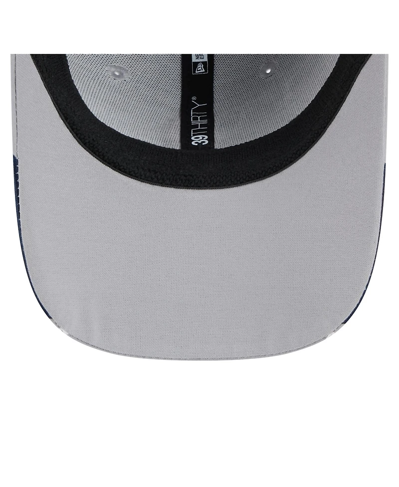 New Era Men's Gray Boston Red Sox Linear 39THIRTY Flex-Fit Hat