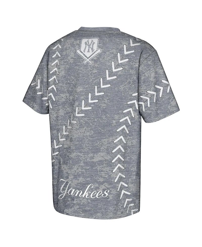 Outerstuff Big Boys and Girls Navy New York Yankees Slide Score Bold T-Shirt