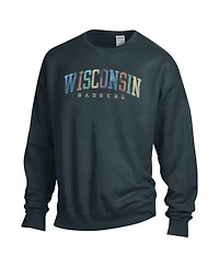 Comfortwash Men's and Women's Gray Wisconsin Badgers Oversized Pullover Sweatshirt